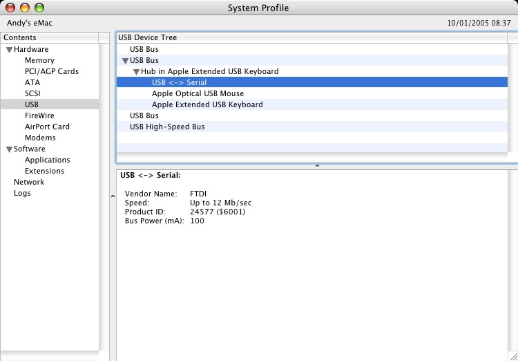 mac os-x.3 system profiler